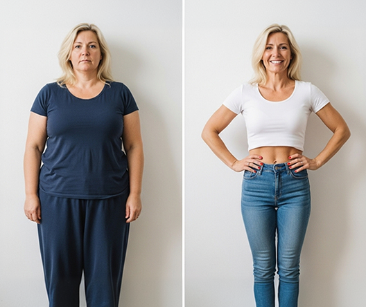 Nord Pilates success story – woman with visible body changes from her personalized home Pilates plan Nord Pilates success story – woman with visible body changes from her personalized home Pilates plan