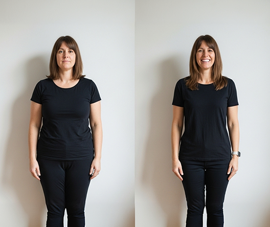 Nord Pilates success story – woman with slimmer waist and improved posture from daily home Pilates Nord Pilates success story – woman with slimmer waist and improved posture from daily home Pilates